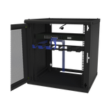Gabinete de Pared Fijo, Puerta Perforada, Rack 19in, de 12 Unidades de Rack