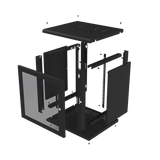 Gabinete de Pared Fijo, Puerta Perforada, Rack 19in, de 12 Unidades de Rack
