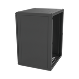 Gabinete para Montaje en Pared, Puerta de Cristal Templado, Cuerpo Fijo con Rack 19" de 16 Unidades