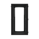 Gabinete Abatible de Pared (Con Marco Trasero) con Rack 19" de 24 Unidades. Ventana de Cristal Templado.