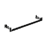 Barra para Aliviar Tensión o Peso Atrás de Patch Panel, Para 24 Cables, Con Clips Ajustables, Color Negro
