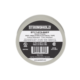 Cinta Eléctrica STRONGHOLD para Aislar, de PVC, Uso General Reparación y Mantenimiento, Grosor de 0.18mm (7 mil), Ancho de 19mm, y 20.12m de Largo, Color Gris