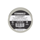 Cinta Eléctrica STRONGHOLD para Aislar, de PVC, Uso General Reparación y Mantenimiento, Grosor de 0.18mm (7 mil), Ancho de 19mm, y 20.12m de Largo, Color Gris