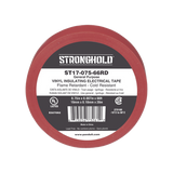 Cinta Eléctrica STRONGHOLD para Aislar, de PVC, Uso General Reparación y Mantenimiento, Grosor de 0.18mm (7 mil), Ancho de 19mm, y 20.12m de Largo, Color Rojo