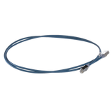 Patch Cord Cat6A, Diametro Reducido 28 AWG, Blindado S/FTP, CM/LS0H, 0.20 m, Color Azul