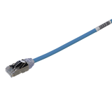 Patch Cord Cat6A, Diametro Reducido 28 AWG, Blindado S/FTP, CM/LS0H, 0.20 m, Color Azul