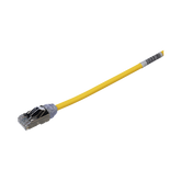 Patch Cord Cat6A, Diametro Reducido 28 AWG, Blindado S/FTP, CM/LS0H, 20 cm, Color Amarillo