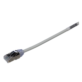 Patch Cord Cat6A, Diametro Reducido 28 AWG, Blindado S/FTP, CM/LS0H, 2 m, Color Gris