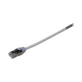 Patch Cord Cat6A, Diametro Reducido 28 AWG, Blindado S/FTP, CM/LS0H, 3 m, Color Gris
