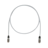 Patch Cord Cat6A, Blindado S/FTP, CM/LS0H, 15ft, Color Gris