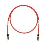 Patch Cord Cat6A, Blindado S/FTP, CM/LS0H, 25ft, Color Rojo