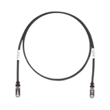 Patch Cord Cat6A, Blindado S/FTP, CM/LS0H, 7ft, Color Negro