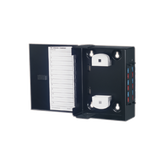 Mini Caja de Conexión de Fibra Óptica, Para Montaje en Pared, Hasta 48 Puertos LC (Acepta Dos Placas Acopladoras), Color Negro