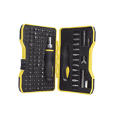 Juego de 101 puntas intercambiables con accesorios en juego, incluye destornillador tipo matraca.