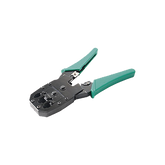 Pinzas para plegar (Ponchadoras) cables RJ11, RJ12, RJ45 telefónicos y cables de red Cat5e, Cat6, Cat6a y con Cavidades para 4, 6 y 8 conductores.