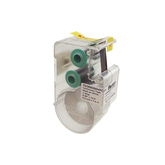 Casete de Etiquetas de Vinilo de Cinta Continua, Color Negro Sobre Blanco, Uso Interior/Exterior, 9.65 mm de Ancho x 7.6 Metros de Largo