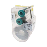 Casete de Etiqueta de Vinilo de Cinta Continua, Color Negro Sobre Blanco, Uso Interior/Exterior, 12.7 mm de Ancho x 7.6 Metros de Largo