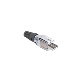 Plug TERA de 4 pares, Compatible con cable solido de 0.64 - 0.55mm (22 - 23 AWG) S/FTP y F/FTP, Color negro