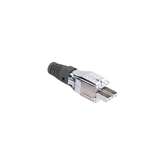 Plug TERA de 4 pares, compatible con cable multifilar de 0.48 mm (26 awg) S/FTP y F/FTP, Color negro