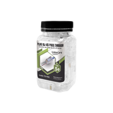 Bote con 100 Plugs Pass through RJ45 Cat5e sin blindaje, chapado de oro a 30 micras para durabilidad extrema