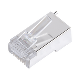 Bote con 100 Piezas de Plug Modular RJ45 Cat5e blindado, chapado de oro a 30 micras para durabilidad extrema CON PIN DE TIERRA