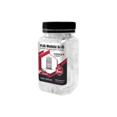 Bote con 100 Piezas de Plug Modular RJ45 Cat5e blindado, chapado de oro a 30 micras para durabilidad extrema CON PIN DE TIERRA