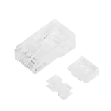 Bote con 100 Piezas de Plug Modular RJ45 Cat6A chapado de oro a 30 micras para durabilidad extrema