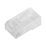 Bote con 100 Plugs Pass through RJ45 Cat6 sin blindaje, chapado de oro a 30 micras para durabilidad extrema