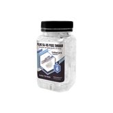 Bote con 50 Plugs Pass through RJ45 Cat6 sin blindaje, con alivio de tensión incluido, chapado de oro a 30 micras para durabilidad extrema