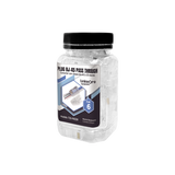 Bote con 50 Plugs Pass through RJ45 Cat6 sin blindaje, con alivio de tensión incluido, chapado de oro a 30 micras para durabilidad extrema