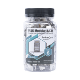 Bote con 100 Piezas de Plug Modular RJ45 Cat6 blindado con pin de tierra, chapado de oro a 30 micras para durabilidad extrema