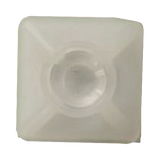 Base Autoadherible para Cinchos Práctica y Eficiente para la Organización y Fijación de Cables, Fabricada en Nylon Resistente y de Color Natural con una Medida de 19x19 mm, Paquete con 100 Piezas (4210-00001)