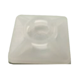 Base Autoadherible para Cinchos Práctica y Eficiente para la Organización y Fijación de Cables, Fabricada en Nylon Resistente y de Color Natural con una Medida de 19x19 mm, Paquete con 100 Piezas (4210-00001)