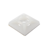 Base Autoadherible para Cinchos Práctica y Eficiente para la Organización y Fijación de Cables, Fabricada en Nylon Resistente y de Color Natural con una Medida de 19x19 mm, Paquete con 100 Piezas (4210-00001)