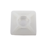 Base Autoadherible para Cinchos Práctica y Eficiente para la Organización y Fijación de Cables, Fabricada en Nylon Resistente y de Color Natural con una Medida de 19x19 mm, Paquete con 100 Piezas (4210-00001)