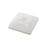 Base Autoadherible para Cinchos Práctica y Eficiente para la Organización y Fijación de Cables, Fabricada en Nylon Resistente y de Color Natural con una Medida de 19x19 mm, Paquete con 100 Piezas (4210-00001)