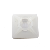 Base Autoadherible para Cinchos Práctica y Eficiente para la Organización y Fijación de Cables, Fabricada en Nylon Resistente y de Color Natural con una Medida de 19x19 mm, Paquete con 100 Piezas (4210-00001)