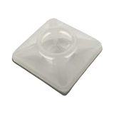 Base Autoadherible para Cinchos Práctica y Eficiente para la Organización y Fijación de Cables, Fabricada en Nylon Resistente y de Color Natural con una Medida de 19x19 mm, Paquete con 100 Piezas (4210-00001)