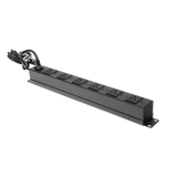Tomacorriente multiple horizontal para rack de 19in, 6 contactos (THE0040092001001)