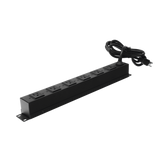 Tomacorriente multiple horizontal para rack de 19in, 6 contactos (THE0040092001001)