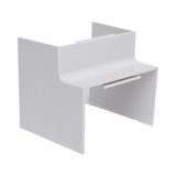 Esquinero Interior Color Blanco de PVC Auto Axtinguible, Para Canaleta TMK-4577 (5520-02001)