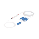 Splitter (Divisor Óptico) tipo PLC, de 1x4, conectores SC/UPC