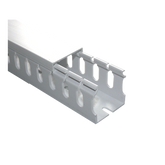 Canaleta ranurada con tapa blanca, de PVC auto extinguible, 40 x 40 x tramo 2m.