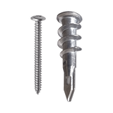 Taquete Métalico TPD Zinc con tornillo 8 x 1 1/4", Ideal para Uso con carteles publicitarios, Electrodomésticos