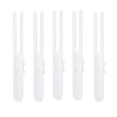 Paquete de 5 Access Point UniFi doble banda para exterior, antenas desmontables 360° , 802.11ac MIMO 2X2, hasta 100 usuarios por equipo. 802.3af, Sin PoE´s
