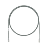Cable de Parcheo TX6, UTP Cat6, Diámetro Reducido (28AWG), Color Gris, 1.5 m