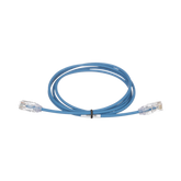 Cable de Parcheo TX6, UTP Cat6, Diámetro Reducido (28AWG), Color Azul, 10ft