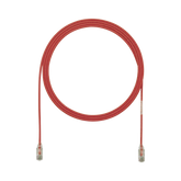 Cable de Parcheo TX6, UTP Cat6, Diámetro Reducido (28AWG), Color Rojo, 12ft