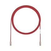 Cable de Parcheo TX6, UTP Cat6, Diámetro Reducido (28AWG), Color Rojo, 1ft