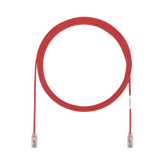 Cable de Parcheo TX6, UTP Cat6, Diámetro Reducido (28AWG), Color Rojo, 3ft